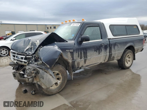 2003 Ford Ranger XL with VIN 1FTYR10UX3PA77424, listed as a Copart auction lot 48471125 with 225,925 mi miles and Salvage Title. Bid and sale history available at carsss.com. Image 1.