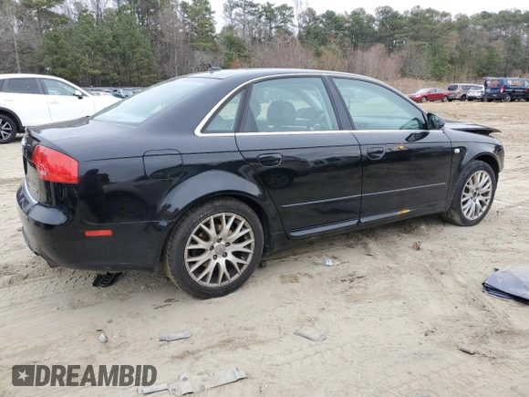 2008 Audi A4 2.0T with VIN WAUDF78E98A166786, listed as a Copart auction lot 84434984 with 182,093 mi miles and Salvage title. Bid and sale history available at DreamBid. Image 3.