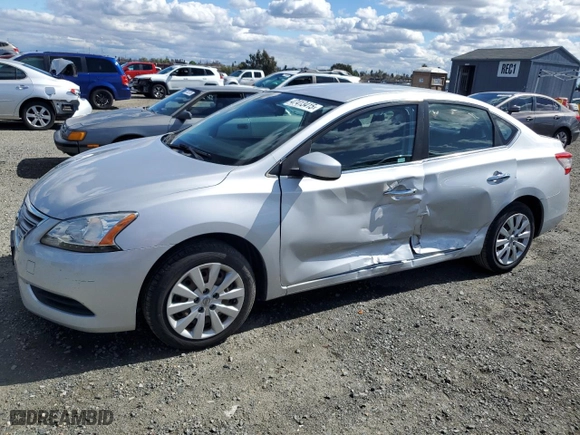 2014 Nissan Sentra S with VIN 1N4AB7AP9EN851197, listed as a Copart auction lot 47413415 with 98,138 mi miles and Salvage Title. Bid and sale history available at carsss.com. Image 1.