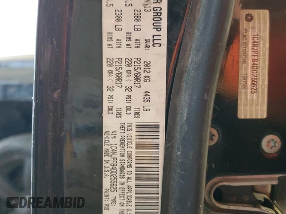 2013 Jeep Patriot Latitude with VIN 1C4NJPFB4DD255625, listed as a Copart auction lot 45114545 with 174,760 mi miles and Salvage Title. Bid and sale history available at carsss.com. Image 13.