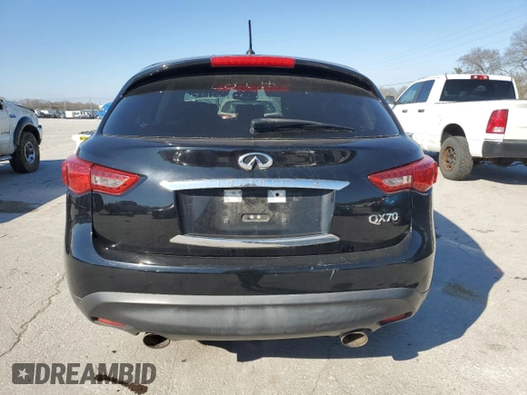 2016 Infiniti QX70 with VIN JN8CS1MU2GM670540, listed as a Copart auction lot 48196665 with Not Provided miles and Salvage Title. Bid and sale history available at DreamBid. Image 6.