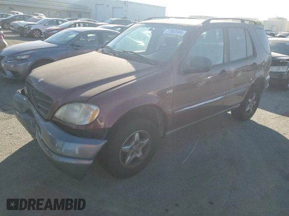 1999 Mercedes-Benz M-Class with VIN 4JGAB54E4XA101754, listed as a Copart auction lot 77903984 with 187,810 mi miles and Salvage Title. Bid and sale history available at carsss.com. Image 1.