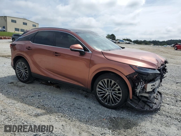 2024 Lexus RX 450h+ Luxury with VIN JTJCJMGA2R2012259, listed as a Copart auction lot 55716775 with 23,943 mi miles and Salvage title. Bid and sale history available at DreamBid. Image 4.