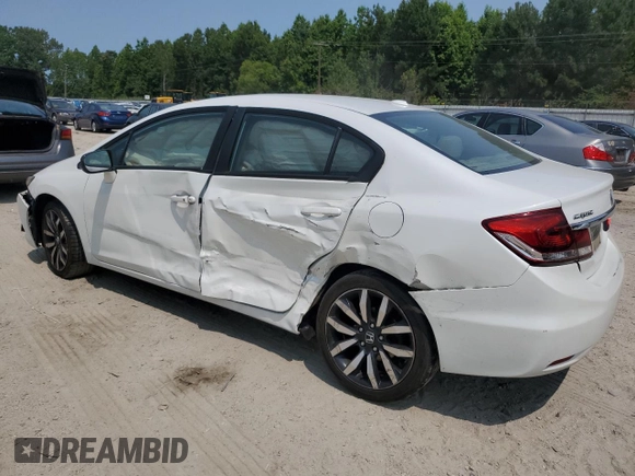 2015 Honda Civic EX-L z VIN 19XFB2F94FE205715, wystawiony jako Copart lot #59552715 z przebiegiem 68 145 mil mil oraz Szkoda całkowita • Salvage title. Historia ofert i sprzedaży dostępna na DreamBid. Obrazek 2.