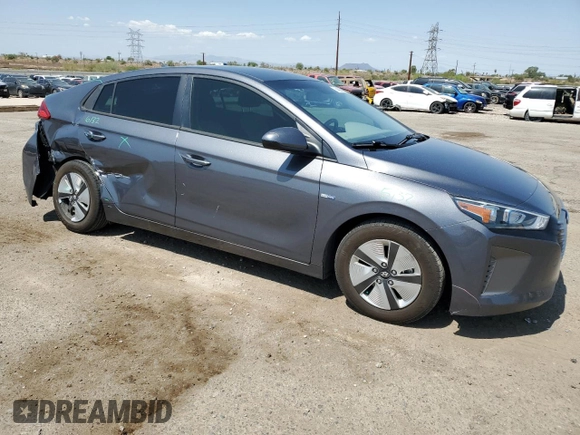 2019 Hyundai Ioniq Blue with VIN KMHC65LC5KU145024, listed as a Copart auction lot 64689825 with 91,418 mi miles and Salvage title. Bid and sale history available at DreamBid. Image 4.