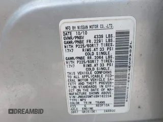 2011 Nissan Rogue SV with VIN JN8AS5MT4BW162234, listed as a IAAI auction lot 41824800 with 278,655 mi miles. Bid and sale history available at carsss.com. Image 9.