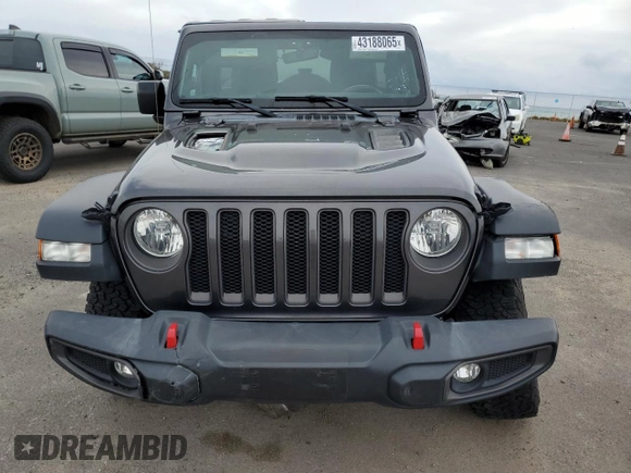 2022 Jeep Wrangler Unlimited Rubicon with VIN 1C4HJXFN9NW256461, listed as a Copart auction lot 43188065 with 26,944 mi miles and Salvage title. Bid and sale history available at DreamBid. Image 5.