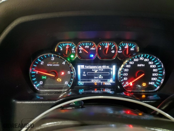 2017 Chevrolet Silverado 1500 LTZ with VIN 3GCUKSECXHG325451, listed as a Copart auction lot 51325015 with 91,737 mi miles and Non Repairable. Bid and sale history available at carsss.com. Image 9.