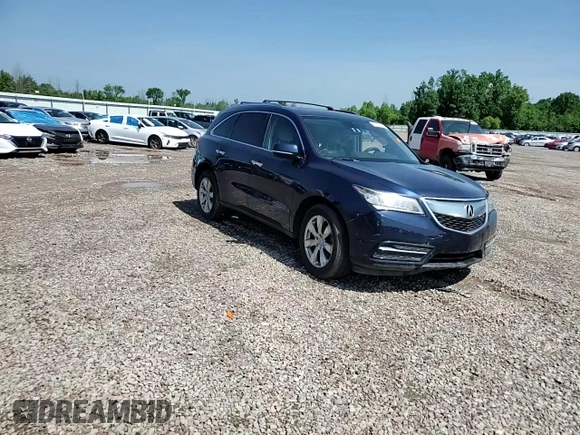2015 Acura MDX Advance with VIN 5FRYD4H84FB017966, listed as a Copart auction lot 61664895 with Not provided miles and Salvage title. Bid and sale history available at DreamBid. Image 13.