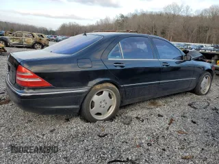 2002 Mercedes-Benz S-Class 5.0L with VIN WDBNG75J72A274447, listed as a Copart auction lot 45355435 with 0 mi miles and Salvage Title. Bid and sale history available at carsss.com. Image 3.