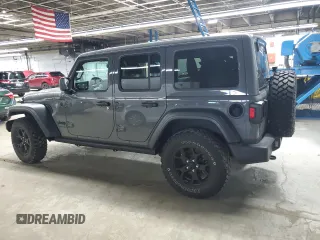 2021 Jeep Wrangler Unlimited Willys with VIN 1C4HJXDN3MW570110, listed as a Copart auction lot 53696535 with 40,166 mi miles and Salvage title. Bid and sale history available at DreamBid. Image 2.
