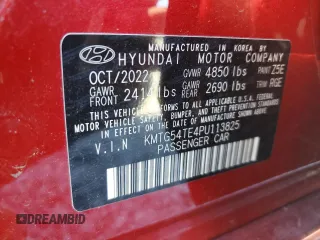 2023 Genesis G70 3.3T with VIN KMTG54TE4PU113825, listed as a Copart auction lot 83207564 with 10,123 mi miles and Salvage Title. Bid and sale history available at DreamBid. Image 12.