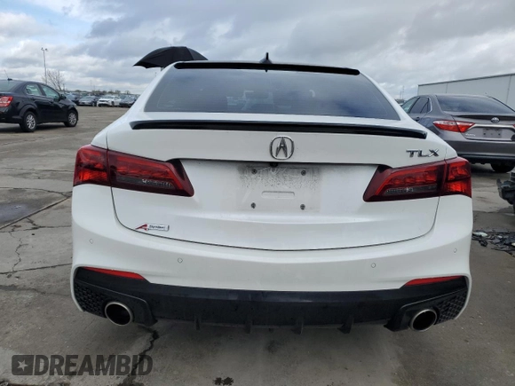2019 Acura TLX w/A-Spec Pkg with VIN 19UUB1F62KA006023, listed as a Copart auction lot 48974335 with 65,111 mi miles and Salvage Title. Bid and sale history available at carsss.com. Image 6.