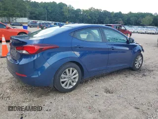 2016 Hyundai Elantra SE with VIN 5NPDH4AE0GH753374, listed as a Copart auction lot 61008175 with 128,187 mi miles and Salvage title. Bid and sale history available at DreamBid. Image 3.