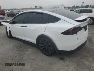 2023 Tesla Model X with VIN 7SAXCBE53PF380665, listed as a Copart auction lot 50799755 with Not Provided miles and Salvage Title. Bid and sale history available at DreamBid. Image 2.