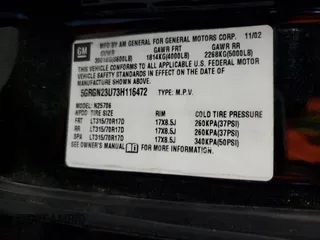 2003 Hummer H2 with VIN 5GRGN23U73H116472, listed as a Copart auction lot 86919214 with 172,543 mi miles and Salvage Title. Bid and sale history available at carsss.com. Image 13.