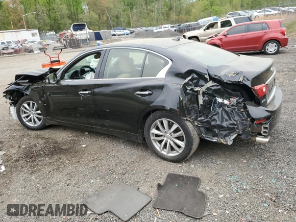 2015 Infiniti Q50 Premium with VIN JN1BV7AR1FM393334, listed as a Copart auction lot 53774125 with Not provided miles and Salvage title. Bid and sale history available at DreamBid. Image 2.