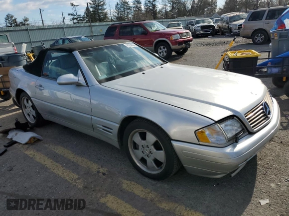 1999 Mercedes-Benz SL-Class with VIN WDBFA68F8XF175735, listed as a Copart auction lot 41658525 with 144,177 mi miles and Salvage Title. Bid and sale history available at carsss.com. Image 4.