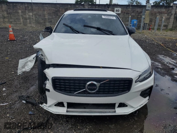 2022 Volvo S60 Momentum with VIN 7JRL12FZXNG174329, listed as a Copart auction lot 75466314 with 75,209 mi miles and Non Repairable. Bid and sale history available at carsss.com. Image 5.