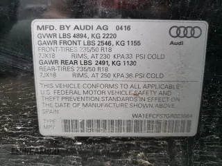 2016 Audi Q3 Premium Plus с VIN WA1EFCFS7GR023564, выставлен на аукционе Copart как лот 38619924 с пробегом 118 634 миль миль и Списание • Salvage title. История ставок и продаж доступна на DreamBid. Изображение 13.