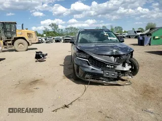 2024 Kia Sorento EX with VIN KNDRHDLG1R5258625, listed as a Copart auction lot 56949095 with 11,112 mi miles and Salvage title. Bid and sale history available at DreamBid. Image 14.