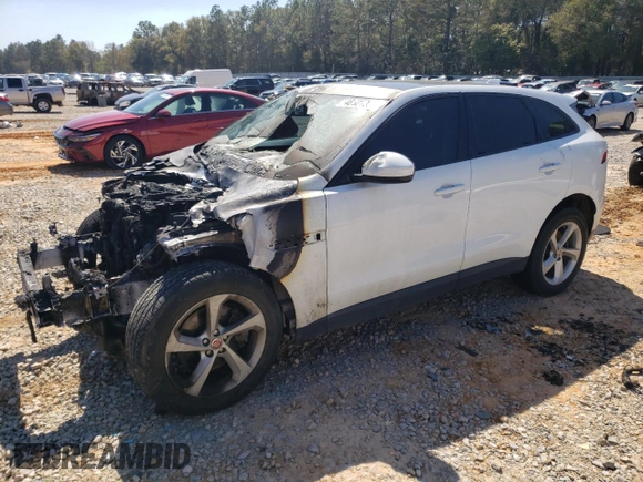 2017 Jaguar F-Pace 35t Premium with VIN SADCJ2BV2HA050455, listed as a Copart auction lot 48527335 with Not Provided miles and Salvage Title. Bid and sale history available at DreamBid. Image 1.
