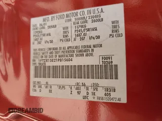 2001 Ford Ranger XL Fleet with VIN 1FTZR15E21PB15604, listed as a Copart auction lot 57746645 with 208,098 mi miles and Salvage title. Bid and sale history available at DreamBid. Image 12.
