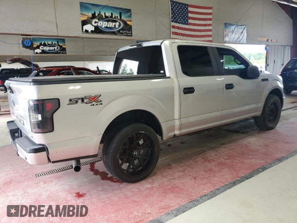 2018 Ford F-150 XL with VIN 1FTEW1EP9JFA75844, listed as a Copart auction lot 43966835 with 133,839 mi miles and Salvage title. Bid and sale history available at DreamBid. Image 3.