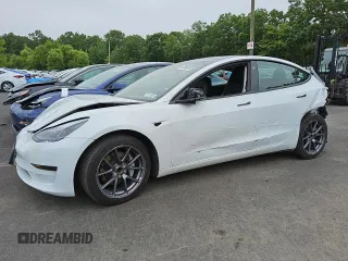 2023 Tesla Model 3 with VIN 5YJ3E1EA0PF463239, listed as a Copart auction lot 59770525 with 48,086 mi miles and Clean title. Bid and sale history available at DreamBid. Image 1.