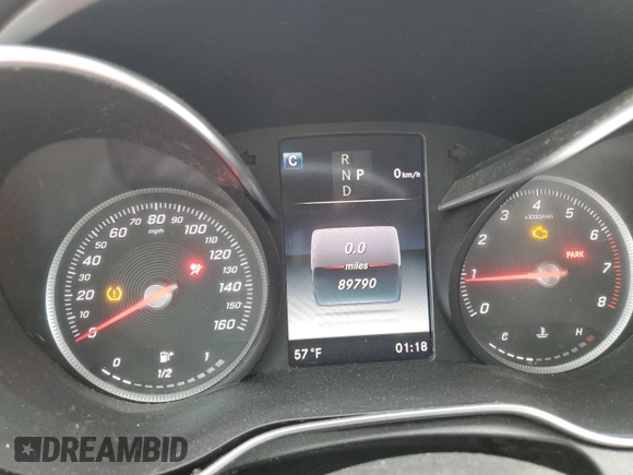 2018 Mercedes-Benz C 300 z VIN WDDWF4KB0JR404899, wystawiony jako Copart lot #57587555 z przebiegiem 89 790 mil mil oraz Szkoda całkowita • Salvage title. Historia ofert i sprzedaży dostępna na DreamBid. Obrazek 9.