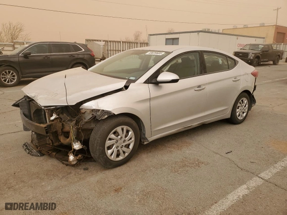 2017 Hyundai Elantra SE with VIN 5NPD74LF2HH096779, listed as a Copart auction lot 49839685 with 127,777 mi miles and Salvage Title. Bid and sale history available at carsss.com. Image 1.