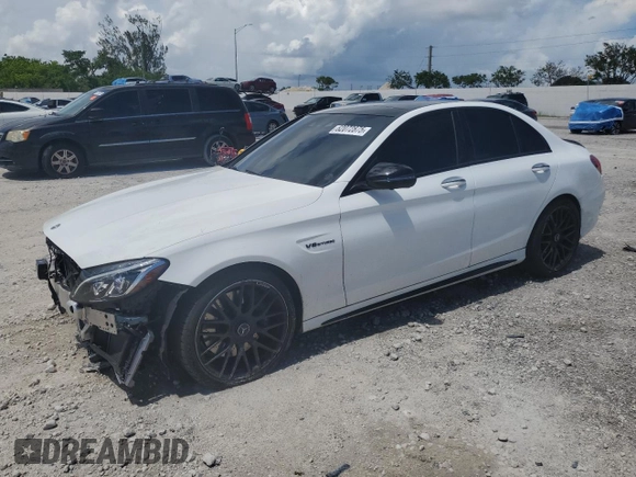 2018 Mercedes-Benz C 63 AMG with VIN 55SWF8GB3JU240014, listed as a Copart auction lot 62072875 with 15,538 mi miles and Salvage title. Bid and sale history available at DreamBid. Image 1.