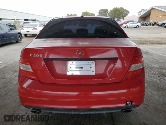 2010 Mercedes-Benz C 300 Sport with VIN WDDGF5EB5AR126331, listed as a Copart auction lot 59940775 with 168,590 mi miles and Salvage title. Bid and sale history available at DreamBid. Image 6.