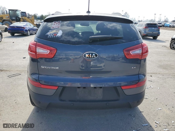 2011 Kia Sportage EX with VIN KNDPC3A26B7013580, listed as a Copart auction lot 50521635 with 79,424 mi miles and Salvage Title. Bid and sale history available at carsss.com. Image 6.