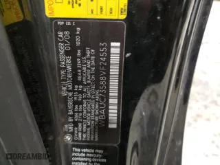 2008 BMW 1 Series 135i with VIN WBAUC73588VF24553, listed as a Copart auction lot 45146055 with 89,901 mi miles and Salvage Title. Bid and sale history available at carsss.com. Image 14.