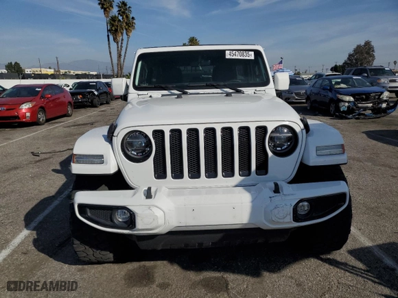 2022 Jeep Wrangler Unlimited Sahara with VIN 1C4HJXEN8NW240480, listed as a Copart auction lot 45470835 with 36,783 mi miles and Salvage Title. Bid and sale history available at carsss.com. Image 5.