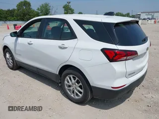 2024 Chevrolet Equinox LS with VIN 3GNAXHEG4RL278573, listed as a IAAI auction lot 42514554 with 57,581 mi miles and . Bid and sale history available at DreamBid. Image 3.