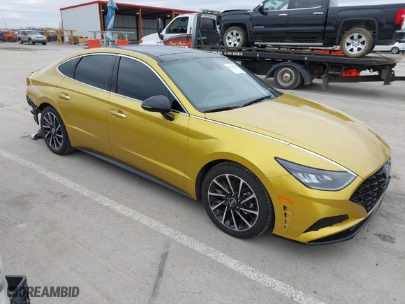 2020 Hyundai Sonata SEL Plus with VIN 5NPEJ4J28LH019882, listed as a IAAI auction lot 41536135 with 40,413 mi miles. Bid and sale history available at carsss.com. Image 1.