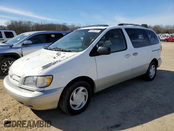1999 Toyota Sienna LE with VIN 4T3ZF13C0XU144476, listed as a Copart auction lot 48185235 with 183,940 mi miles and Salvage title. Bid and sale history available at DreamBid. Image 1.