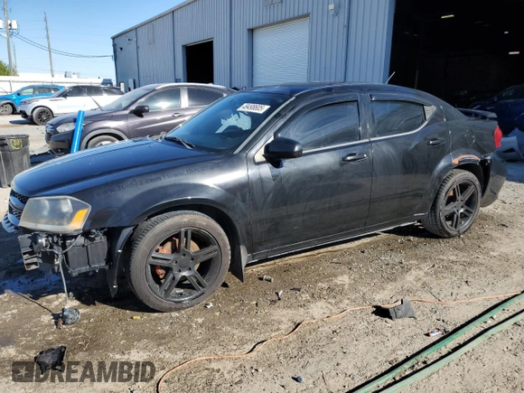 2013 Dodge Avenger SXT with VIN 1C3CDZCB4DN544808, listed as a Copart auction lot 49498605 with 216,048 mi miles and Salvage Title. Bid and sale history available at carsss.com. Image 1.