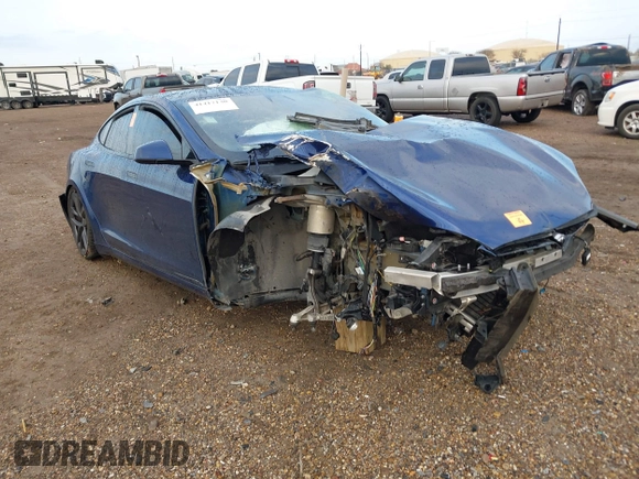2021 Tesla Model S Long Range with VIN 5YJSA1E50MF432224, listed as a IAAI auction lot 41417130 with Not provided miles and . Bid and sale history available at DreamBid. Image 1.