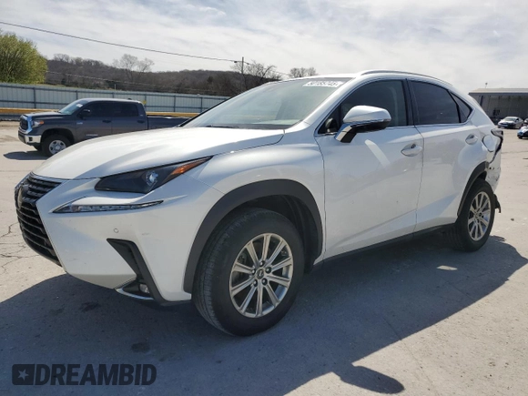 2021 Lexus NX with VIN JTJDARBZ0M5032113, listed as a Copart auction lot 50185745 with 53,602 mi miles and Salvage Title. Bid and sale history available at carsss.com. Image 1.