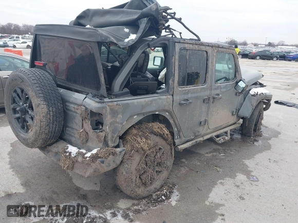 2023 Jeep Wrangler Willys with VIN 1C4HJXDN1PW596046, listed as a IAAI auction lot 41580875 with 48,451 mi miles and . Bid and sale history available at DreamBid. Image 4.