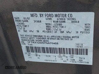 2007 Ford F-150 STX with VIN 1FTRX12W57NA70455, listed as a IAAI auction lot 42648613 with 295,961 mi miles and . Bid and sale history available at DreamBid. Image 9.