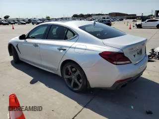 2019 Genesis G70 3.3T Advanced with VIN KMTG34LE2KU014936, listed as a Copart auction lot 74771744 with 29,245 mi miles and Salvage Title. Bid and sale history available at carsss.com. Image 2.