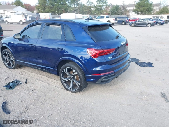 2024 Audi Q3 S line Premium Plus with VIN WA1EECF39R1107267, listed as a IAAI auction lot 40791219 with 26,658 mi miles. Bid and sale history available at carsss.com. Image 3.
