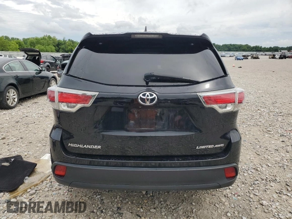 2015 Toyota Highlander Limited с VIN 5TDDKRFH7FS212171, выставлен на аукционе Copart как лот 61343535 с пробегом Не указан миль и Чистый • Clean title. История ставок и продаж доступна на DreamBid. Изображение 6.