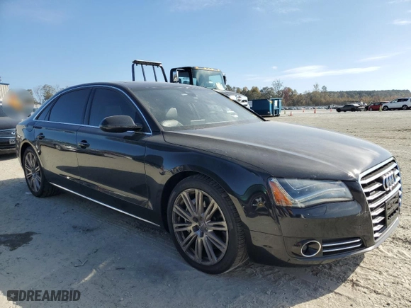 2014 Audi A8 L 4.0T with VIN WAUR2AFD3EN003757, listed as a Copart auction lot 78393724 with 94,227 mi miles and Salvage Title. Bid and sale history available at carsss.com. Image 4.
