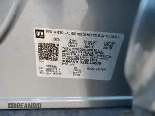 2025 Chevrolet Equinox AWD RS with VIN 3GNAXTEG2SL124579, listed as a Copart auction lot 47129755 with Not provided miles and Salvage title. Bid and sale history available at DreamBid. Image 13.