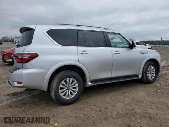 2021 Nissan Armada SV with VIN JN8AY2AC3M9146125, listed as a Copart auction lot 85558174 with 102,989 mi miles and Salvage Title. Bid and sale history available at carsss.com. Image 3.